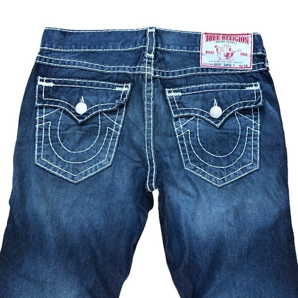 Vintage True Religion Jeans Size 38 RICKY SUPER T Blue - Picture 7 of 8